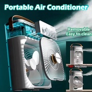 Air Cooler 6 Inches 3 In 1 Portable Table Fan Conditioner Cooling Fans With 7 Colors LED Light Air H