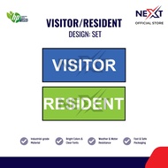 Guard House Sign | Visitor / Resident Sign | Sticker on Board