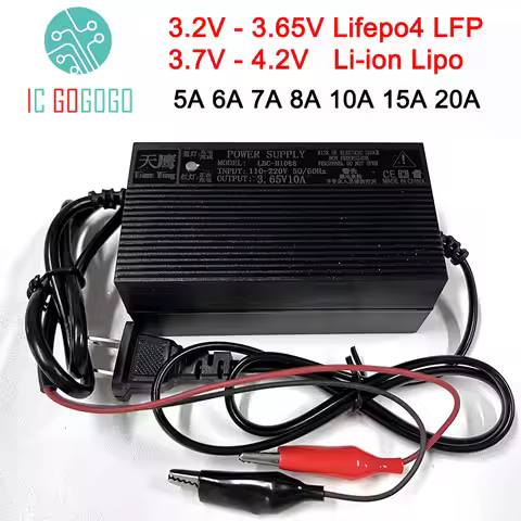 3.2V 3.65V 3.7V 4.2V Charger Lifepo4 LFP Li-ion Lipo Lithium Battery 5A 6A 7A 8A 10A 15A 20A Fast Ch
