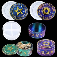 DIY Crystal Epoxy Resin Mold 12 Constellation Starry Sky Five-Pointed Star Storage Box Mirror Silicone Mold For Resin
