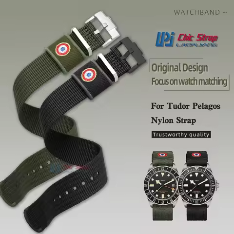 For Tudor Black Bay Red Flower Pelagos M2542G M25707B m25727k Sports Nylon Watch Strap 22mm Outdoor