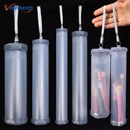 Practical Stretchable High Volume Pencil Stationery Storage Tube - Transparent Plastic Dustproof Mak