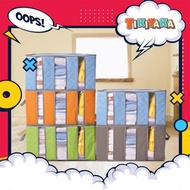 65L Large Capacity Wardrobe Bamboo Carbon Storage Box Kids Clothes Toys Book Foldable Organizer Dust