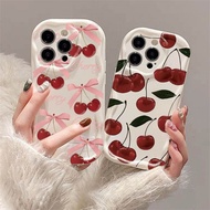 Cherry Phone Case For Realme C55 C53 C65 C63 C76 C75 C71 C21Y C35 C31 C33 C30 Casing Shockproof Sili