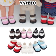 YAYEEO Mini Shoes, Lace Replacement Doll Shoes, Mini 20cm Leather Adhesive Shoes Cotton Doll