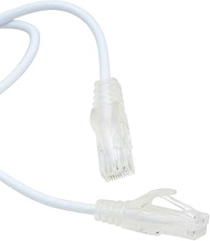 Premium Slim Type Patch Cord, 5ft White, UTP Cat 6A 10G, 50Micron, 28AWG, PVC, 3.6mm Diameter, Trans