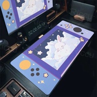 XLCute White Rabbit Mouse Pad Kawaii Aesthetic Cloud PC Gaming Accessories Mousepad Xxl Office Setup