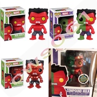 FUNKO POP Hulk Marvel green/red Hulk figure Thaddeus E.Ross Compound Hulk Plating Ver. Exclusive Action Vinyl Toy