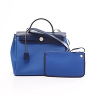 【二手】愛馬仕 HERMES 手提包 Herbag Zip PM 2WAY H078971CKAT 藍色 法國帆布皮革 Herbag Zip PM 藍色 法國 女士