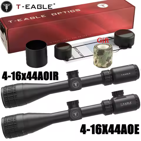 MARCH 4-16x44 Tactical Riflescope Optics Sight Red Green Illuminated Outdoor Hunting Sniper Rifle Sc