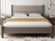 床架 免費送貨~VicoHome Bed 實木床 4尺 5尺 單人床 雙人床 大雙人床 床褥 大床 床褥 H-HVK3672-LS