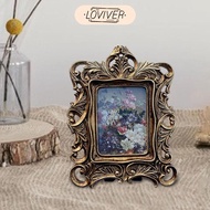 LOVIVER Vintage Picture Frames, Elegant Baroque Picture Frames, Photo Gallery Art for Bedroom, Desk,