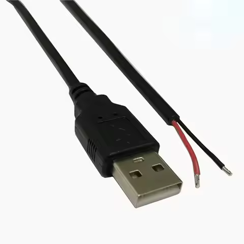 5V USB 2.0 2 Pin 2 Wire diy usb Male Jack Connector Cable Power Charge Extension Cable Cord 0.3m/1m/