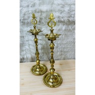 BR384 - Brass Padi Kuthuvilaku 21.5" - Set of 2