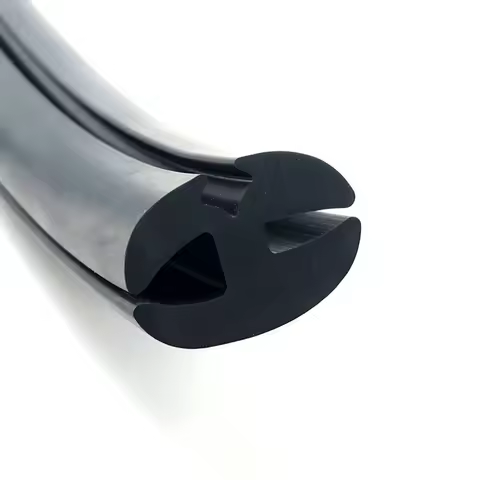 1M Three-port rubber sealing strip Door And Window Sealing Strip Fixed Glass Gap Fill The Card Slot 