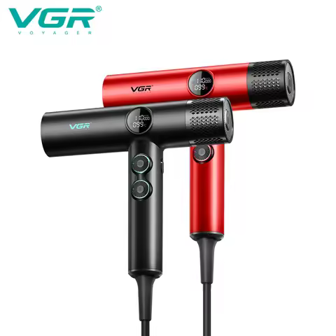 VGR Hair Dryer Professional Leafless Hair Dryer Brushless Motor 110000 RPM Negative Ionic Powerful B