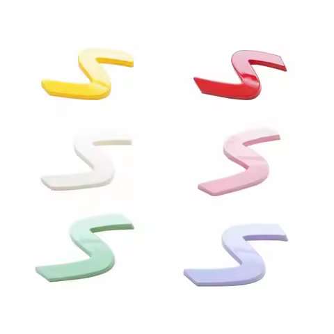 3D ABS S Emblem Letters Car Trunk Badge Decal Stickers for Mini Countryman U25 F65 F66 F67 Cooper S 