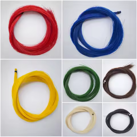 One bunch good horse hair 7 grams Mongolian ponytail black white brown yellow Green red blue violin 