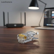 LeeSisters 100PCS Cat6 UTP FTP Network Cable RJ45 Plug Modular Ethernet Connectors Gold Plated End F