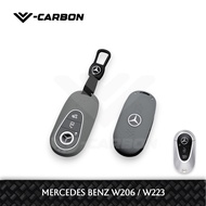 V-Carbon Grey ABS Key Cover Casing Key Mercedes Benz W206 C200 | W223 S400