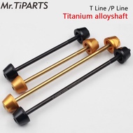 T P Line Front And Rear Wheel Titanium Alloy Axle Slow Split Rod 74-112mm Shaft Rod For Brompton Ultralow Bicycle Accessories
