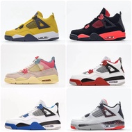 AJ4 Basketball Shoes White Cement Yellow Hot Lava Electric Female Joe 4 Heightening Men Women Sports
