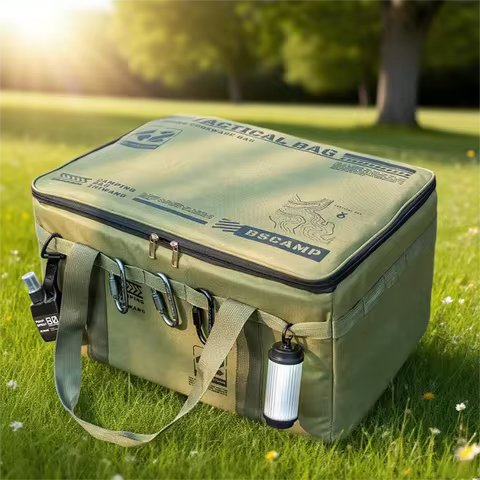 30-42L Tactical Camping Storage Bag Insulated Folding Box Waterproof Picnic Tableware Field Equipmen