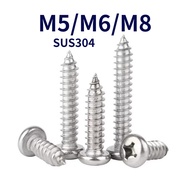 Phillips Pan Head Self Tapping Screw /Screw Plastic Wood| SUS 304 Stainless Steel  | Skru Besi M5/M6