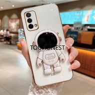 Casing Oppo A73 Case Oppo A74 Cassing Oppo A95 Case Oppo F5 Cover Oppo F17 Pro Case Oppo F19 Case Oppo F19S Soft Electroplating Cute astronaut Phone Case