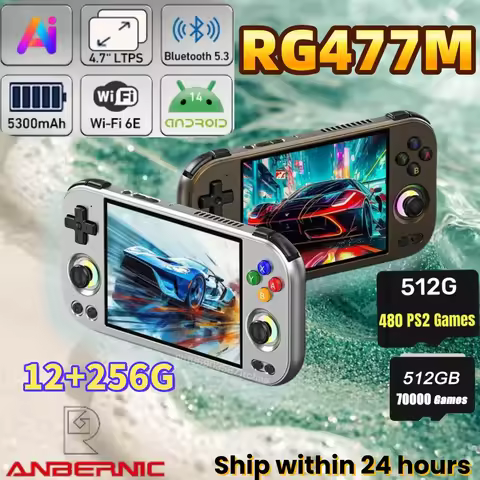 ANBERNIC RG477M Retro Handheld Game Console 4.7-inch LTPS 64 Bit Game Player Dimensity 8300 Online M