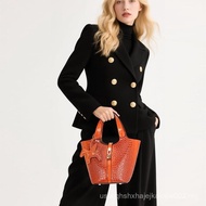 Beg Bakul Corak Buaya, CN6004, Fesyen Mewah Mewah, Beg Baldi, Beg Tangan, dengan Loket