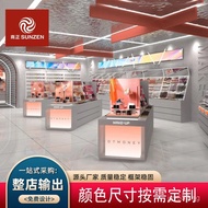 Design Duty-Free Shop Island Glass Cosmetic Makeup Paint Display Cabinet Counter High Cabinet Cargo 