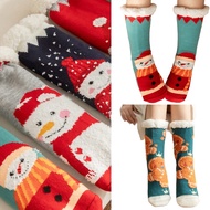 dal Christmas Snowman Fuzzy Slipper Socks for Women Thermal Fleece Lined Socks Warm Fuzzy Socks for 