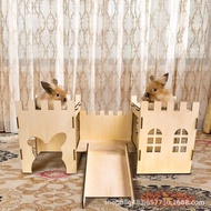 Castle Guinet Pig Detachable Guinea Pig Assembled Outdoor Wooden House Wooden Rabbit Hide House Rabb