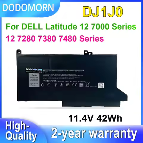 FOR DELL Latitude 12 7000 7280 7380 7480 Series Laptop Battery Replacement DJ1J0 DJ1JO 0NF0H ONFOH P