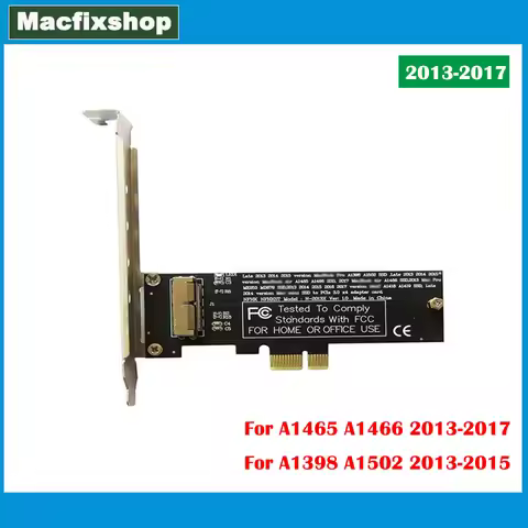PCIe x1 SSD Adapter Card For MACBOOK AIR Pro A1466 A1465 A1398 A1502 SSD Interface Card 2013 2014 20