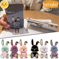 TAMAKO Bunny Finger Ring Holder, ABS Mobile Phone Holder Mobile Phone Mini Pull Rod, Foldable Phone Finger Ring Holder