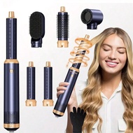 UKLISS 5-In-1 Hair Styler Hot Air Brush - Multifunctional Electric Hair Straightener & Curler With 3
