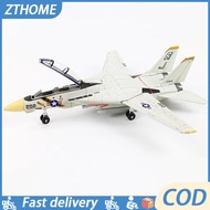 1:72 Scale F-14 Tomcat Fighter Jet Model - White & ABS Plastic Aircraft With Detailed Design, 10.24i