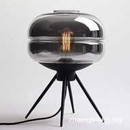 【In stock】industrial desk lamp vintage desk lamp Edison E27 bulb modern Bauhaus glass table lamp uni