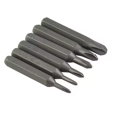 5pcs Cross Screwdriver Bit Set Magnetic Bits PH0000 PH000 PH00 PH0 PH1 PH2 4mm Hex Shank Screwdriver