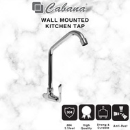 CABANA Kitchen Single Tap Wall Mounted 304 Stainless Steel Faucet Sink Water Tap Dapur Faucet CB2838