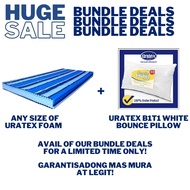 [ON HAND] [BUNDLE DEALS]  3+1/2 THICKNESS URATEX FOAM + B1T1 BOUNCE PILLOW WHITE/QUALITY FOAMS/AFFORDABLE BUNDLES