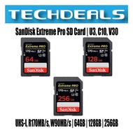 SanDisk SDSDXXY Extreme Pro SD Card | U3, C10, V30, UHS-I, R170MB/s, W90MB/s | 64GB | 128GB | 256GB