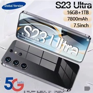 【ส่งฟรีCOD】โทรศัพท์มือถือ S23 Ultra 5G มือถืออัจฉริยะรุ่นใหม่ 7.5นิ้ว รองรับ 2 ซิมการ์ด สมาร์ทโฟน 4G/5G สมาร์ทโฟน 12GB RAM+512GB ROM โปรโมชั่นราคาถูก