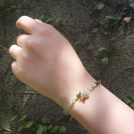 -深山老林- 雕花貝殼X施華洛世奇水晶手鍊(全不鏽鋼製)