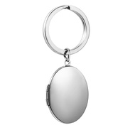 Silver Heart Locket Keychains For Women Black Silver Locket Key chain that Hold Pictures Photo Keych