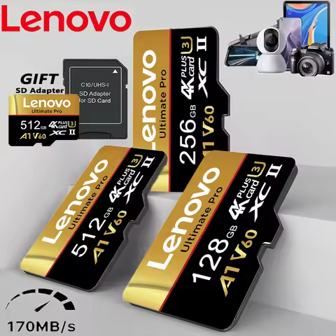 Original-Lenovo 100MB/s UHS I A1 Storage Card 16GB 32GB 64GB 128GB 256GB 512GB for Drones Cameras U3