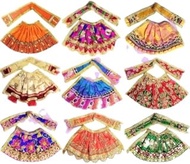 MATA Dresses Maa Durga/Lakshmi/Saraswati/Parvati Idol Dress/Chunri/Patka & Lehanga Dress (Mala Set) 