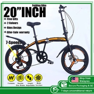 【Ready Stock】ARNO-Bicycle 20 Inch Folding Bike Variable Speed Dual Disc Brake Road Mountain Bike/basikal Lipat/basikal
